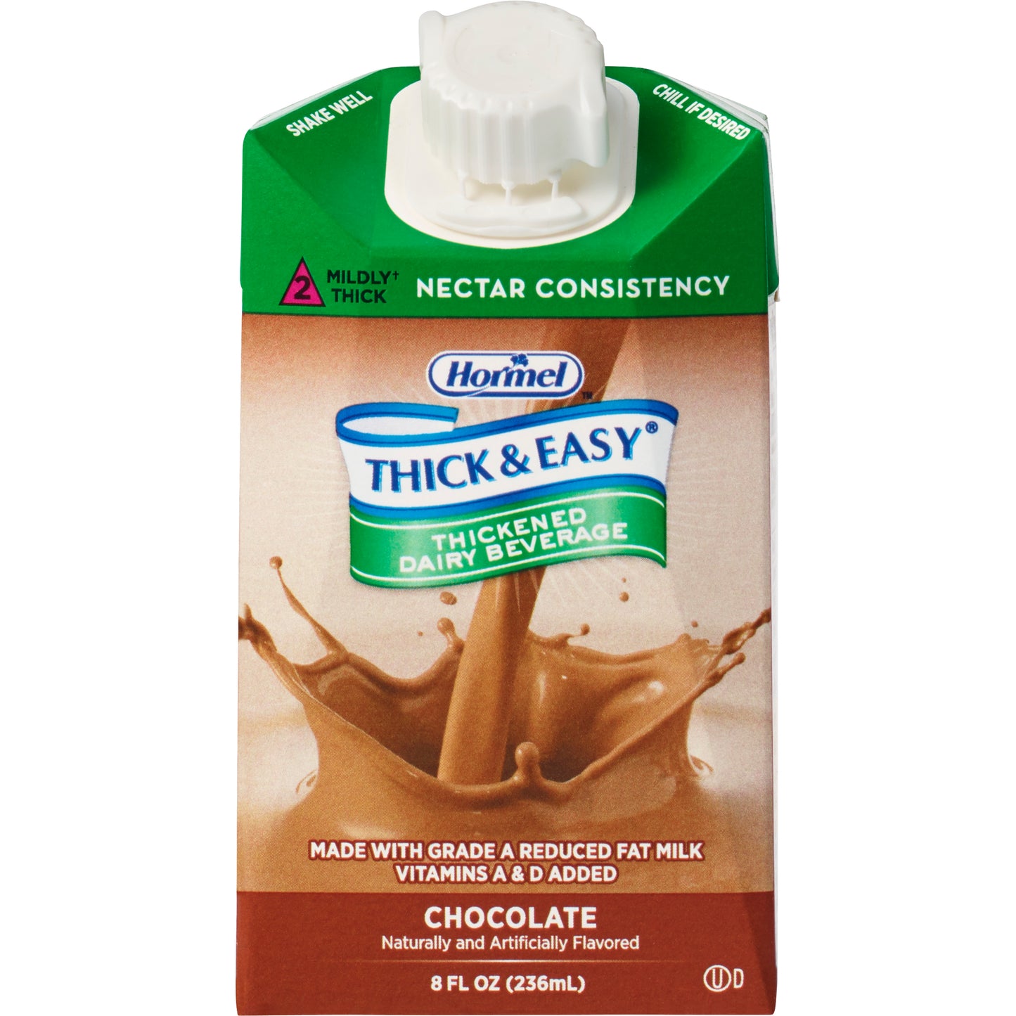 Thickened Beverage Thick & Easy® Dairy 8 oz. Carton Chocolate Flavor Liquid IDDSI Level 2 Mildly Thick - 72447