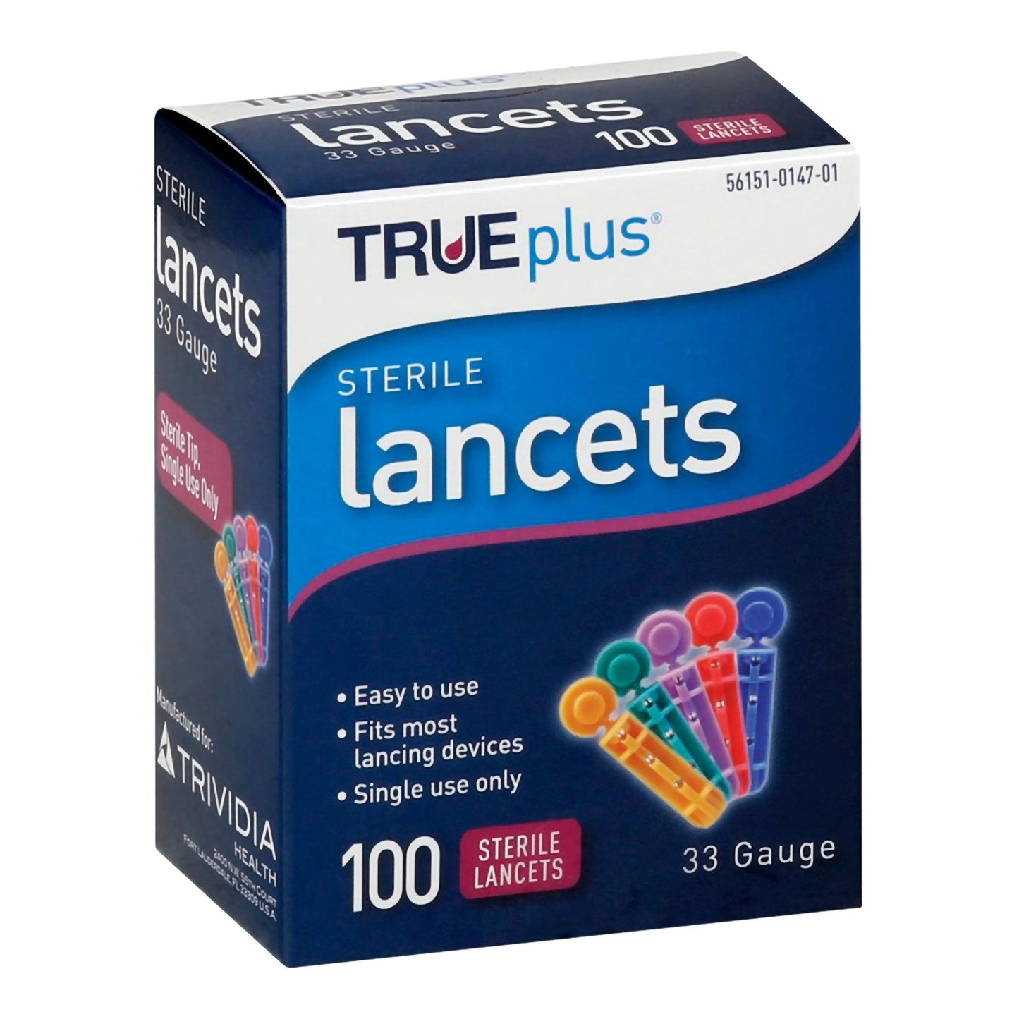 Lancet for Lancing Device TRUEplus™ 33 Gauge Non-Safety Twist Off Cap Finger - 743533