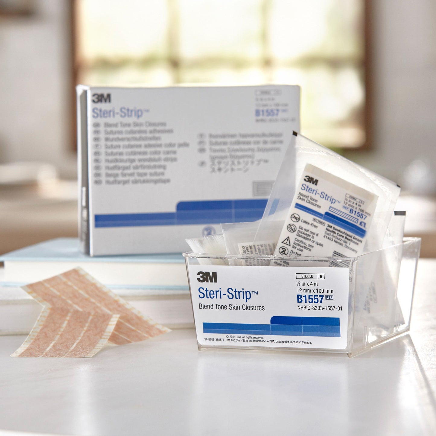 3M Steri-Strip Skin Closure Strips, Sterile, nonwoven B1557