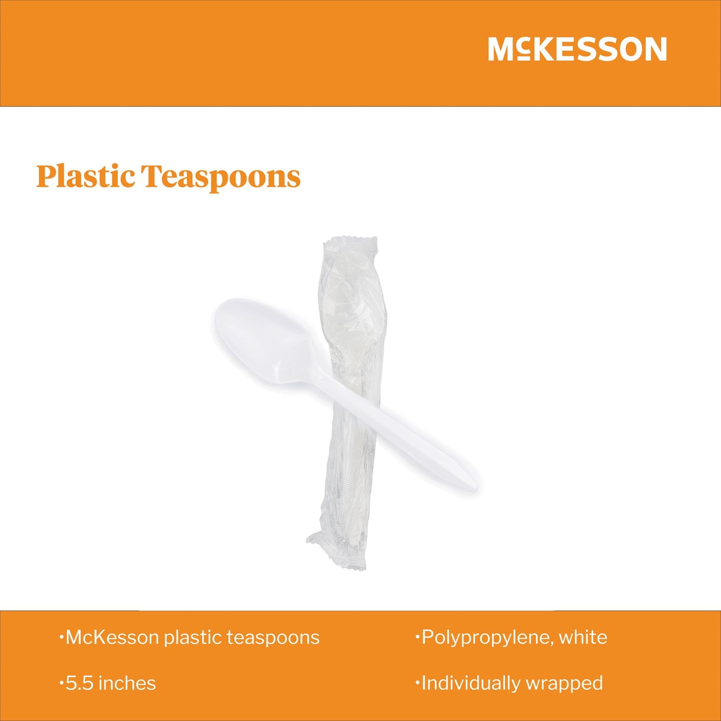 McKesson Polypropylene Spoon, White 16-4594