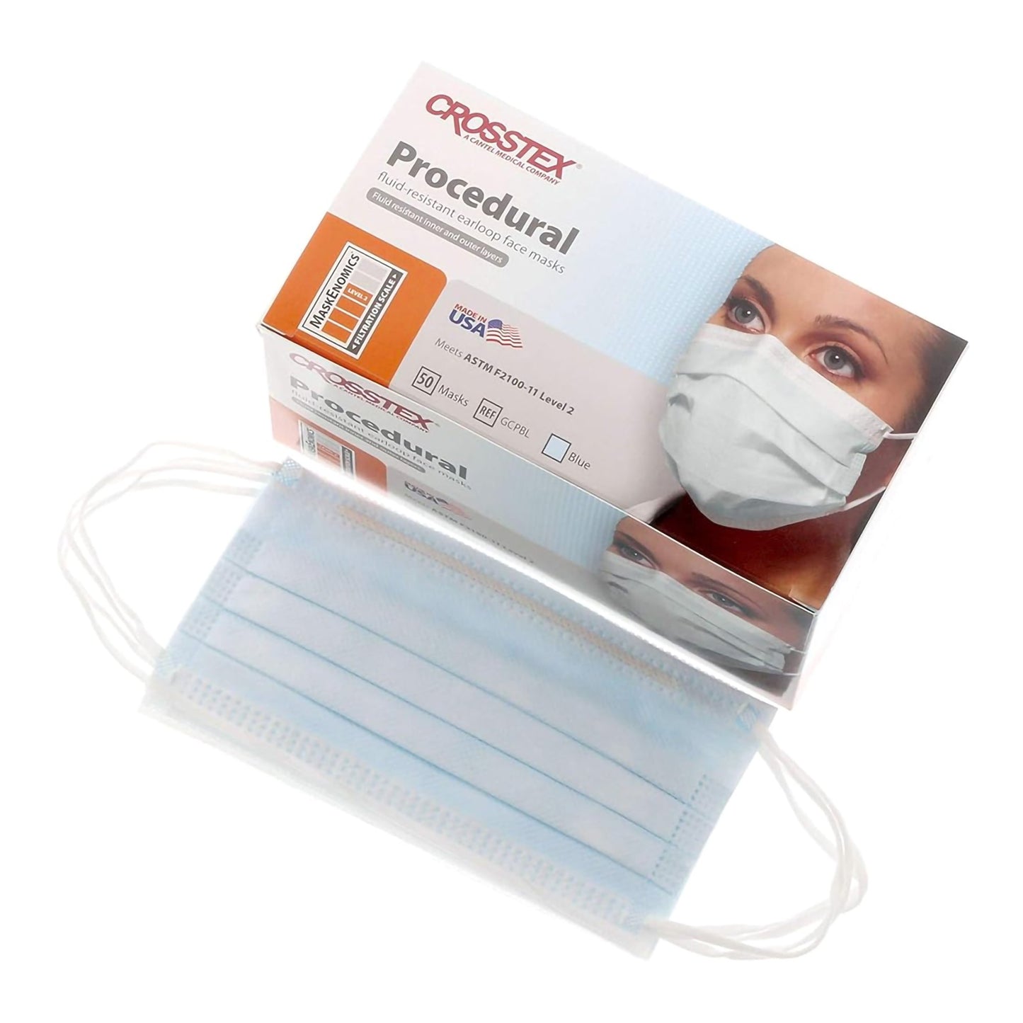 SPS Medical Supply Crosstex Procedure Mask GCPBL, Case of 2000