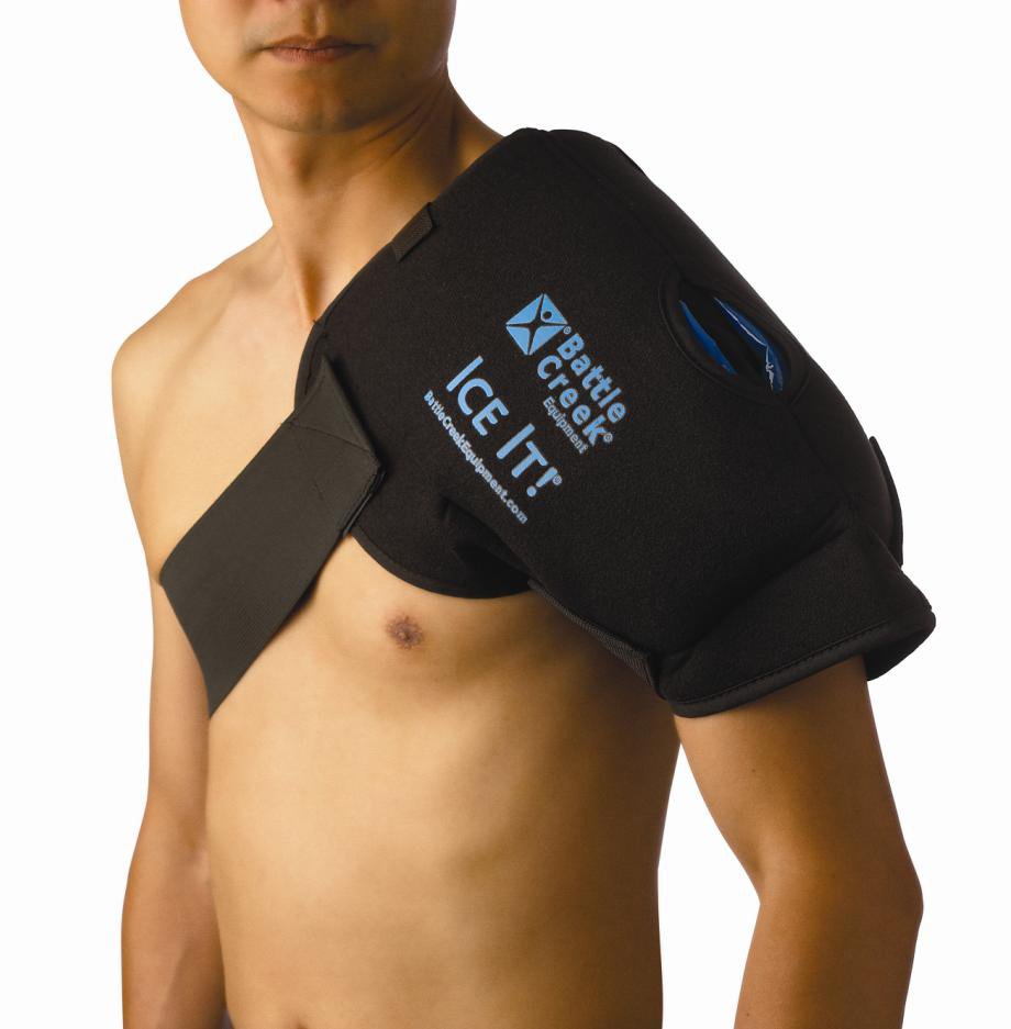 Cold Pack with Wrap Ice It!® MaxCOMFORT™ System Shoulder 13 X 16 Inch Fabric / Foam / Vinyl / Gel Reusable - 516