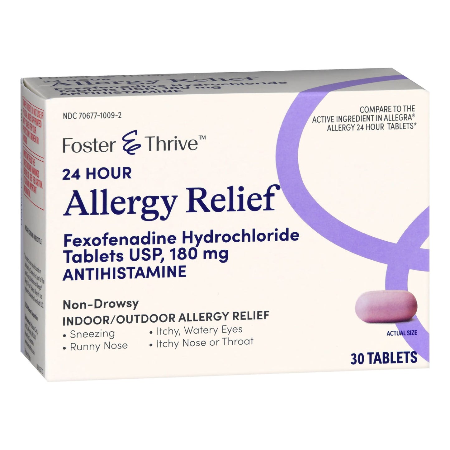 Foster & Thrive™ 24 Hour Allergy Relief Fexofenadine HCl USP 180 mg Tablets 70677100902
