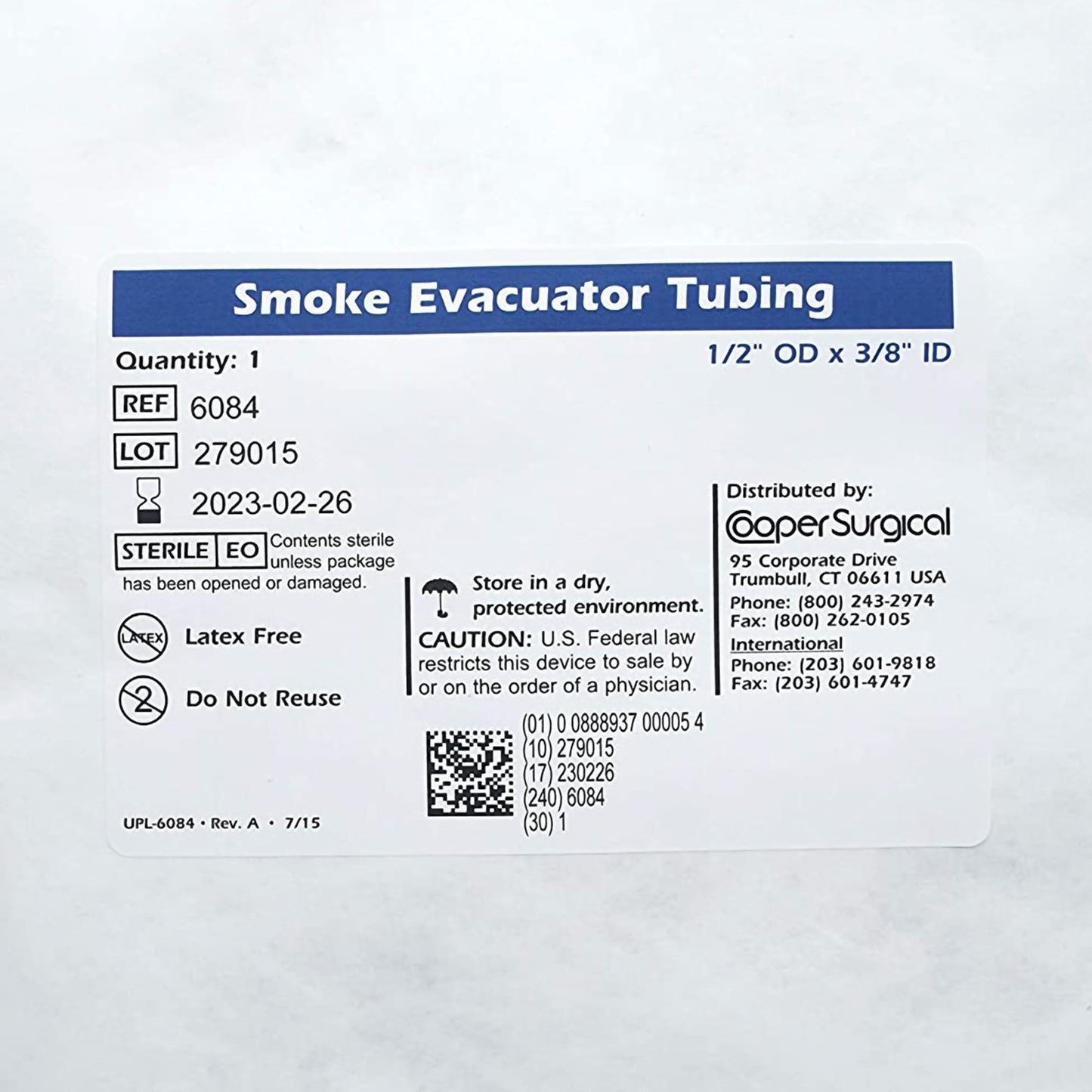 Cooper Surgical Tubing Set 6084