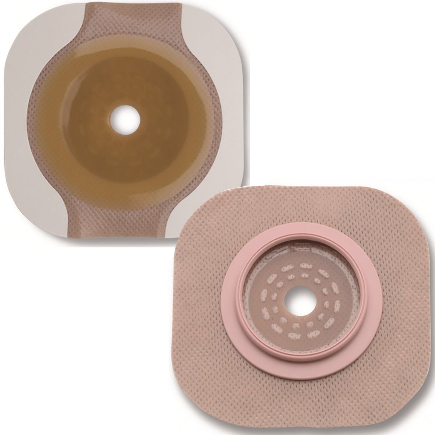 Ostomy Barrier New Image™ Flextend™ Trim to Fit, Extended Wear Adhesive Tape 102 mm Flange Yellow Code System Up to 3-1/2 Inch Opening - 14606