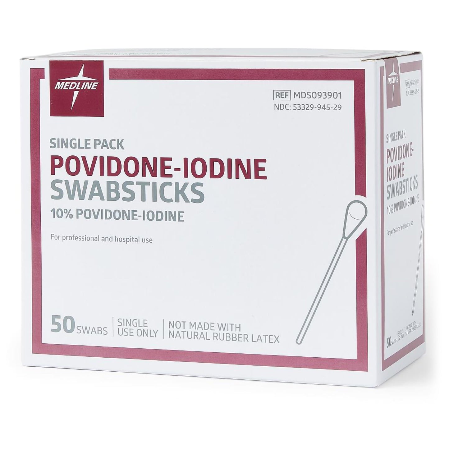 Medline Povidone Iodine Swabsticks MDS093901