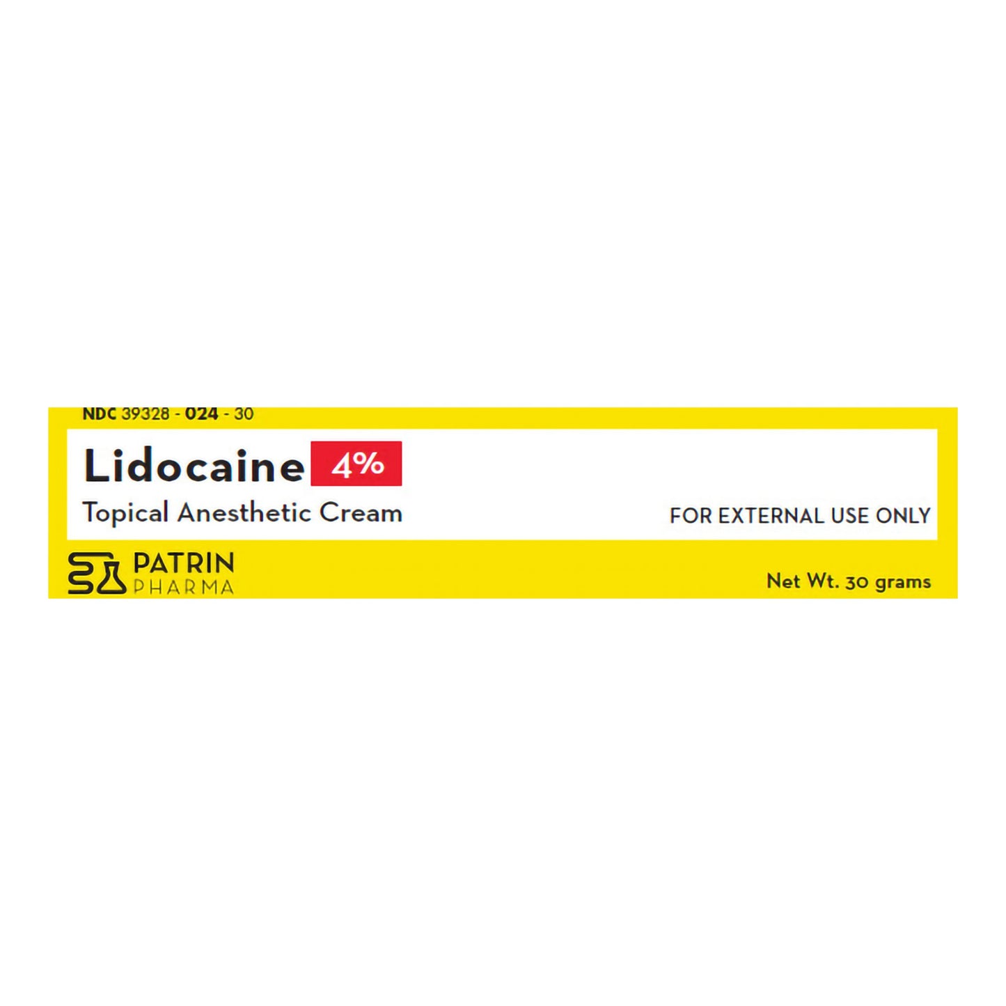 Patrin Pharma 4% Lidocaine Topical Anesthetic Cream 39328002430