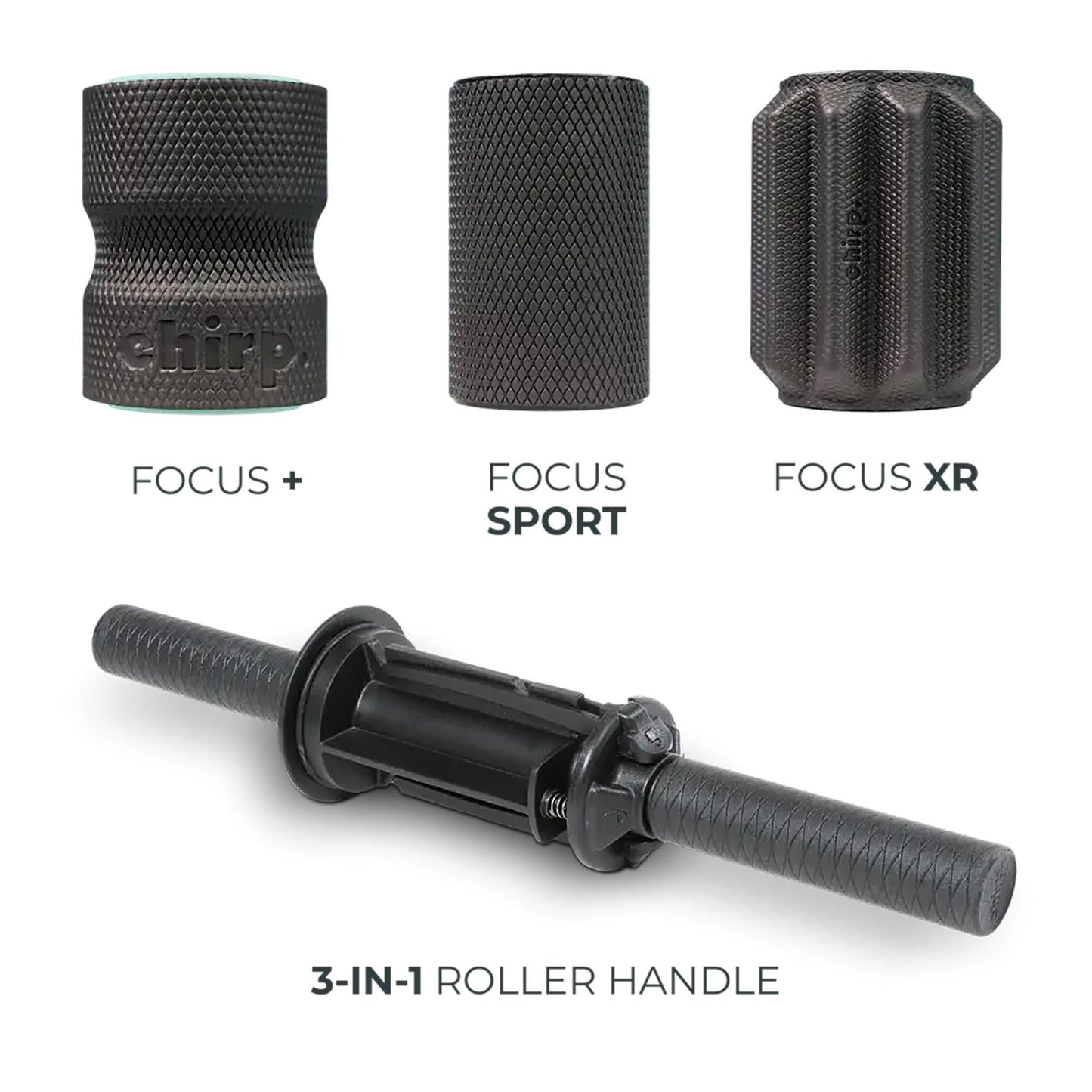 Hand-Held Massager Chirp 5 Inch Wheel Length X 15-1/2 Inch Roller 3IN1-ROLL
