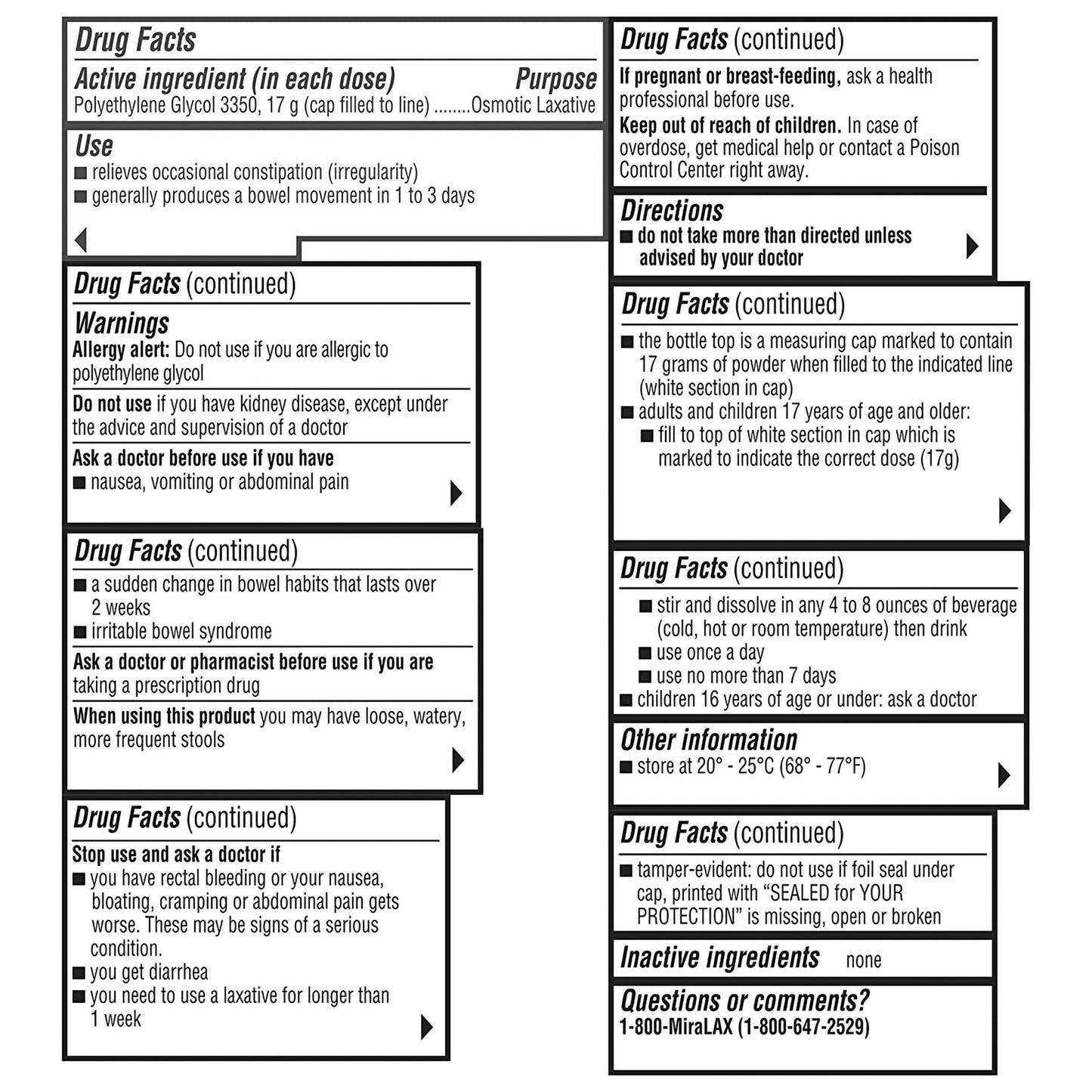 MiraLAX® Polyethylene Glycol 3350 Laxative 11523723402