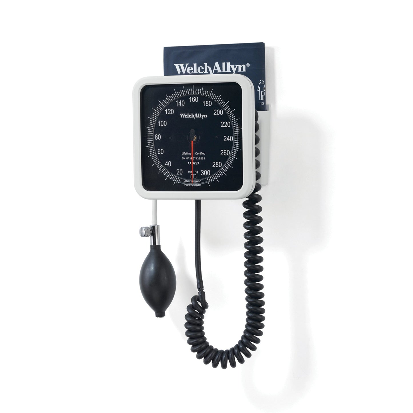 Aneroid Sphygmomanometer Unit Welch Allyn™ Adult Cuff Nylon Cuff 25 - 34 cm Wall Mount - 7670-01