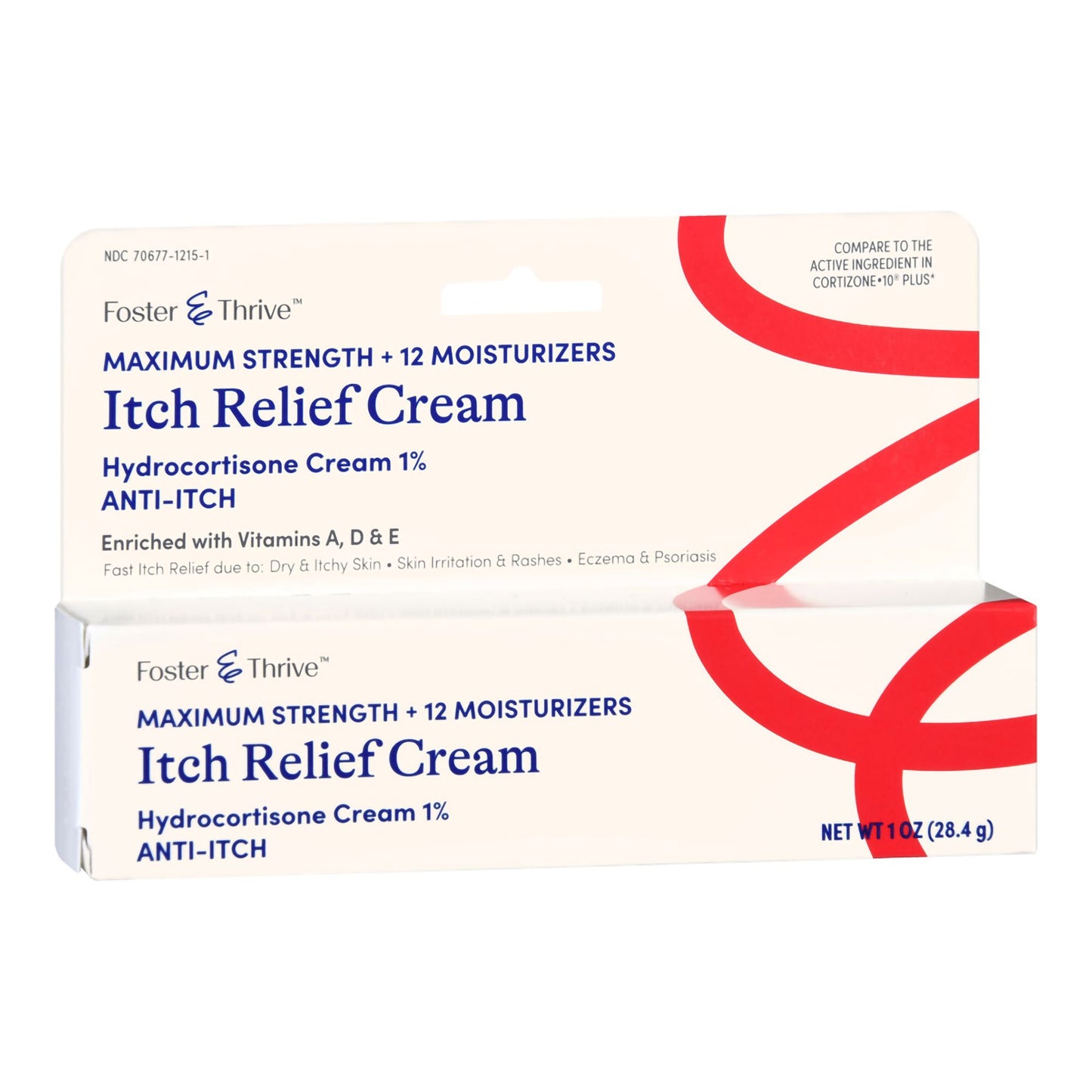Foster & Thrive™ 1% Hydrocortisone + 12 Moisturizers Itch Relief Cream 70677121501