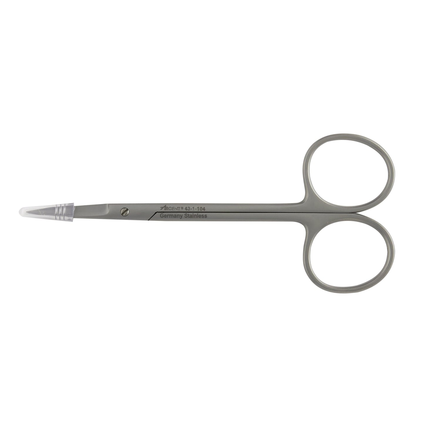Iris Scissors McKesson Argent™ 4-1/2 Inch Length OR / Surgical Grade Stainless Steel Finger Ring Handle Straight Sharp Tip / Sharp Tip - 43-1-104