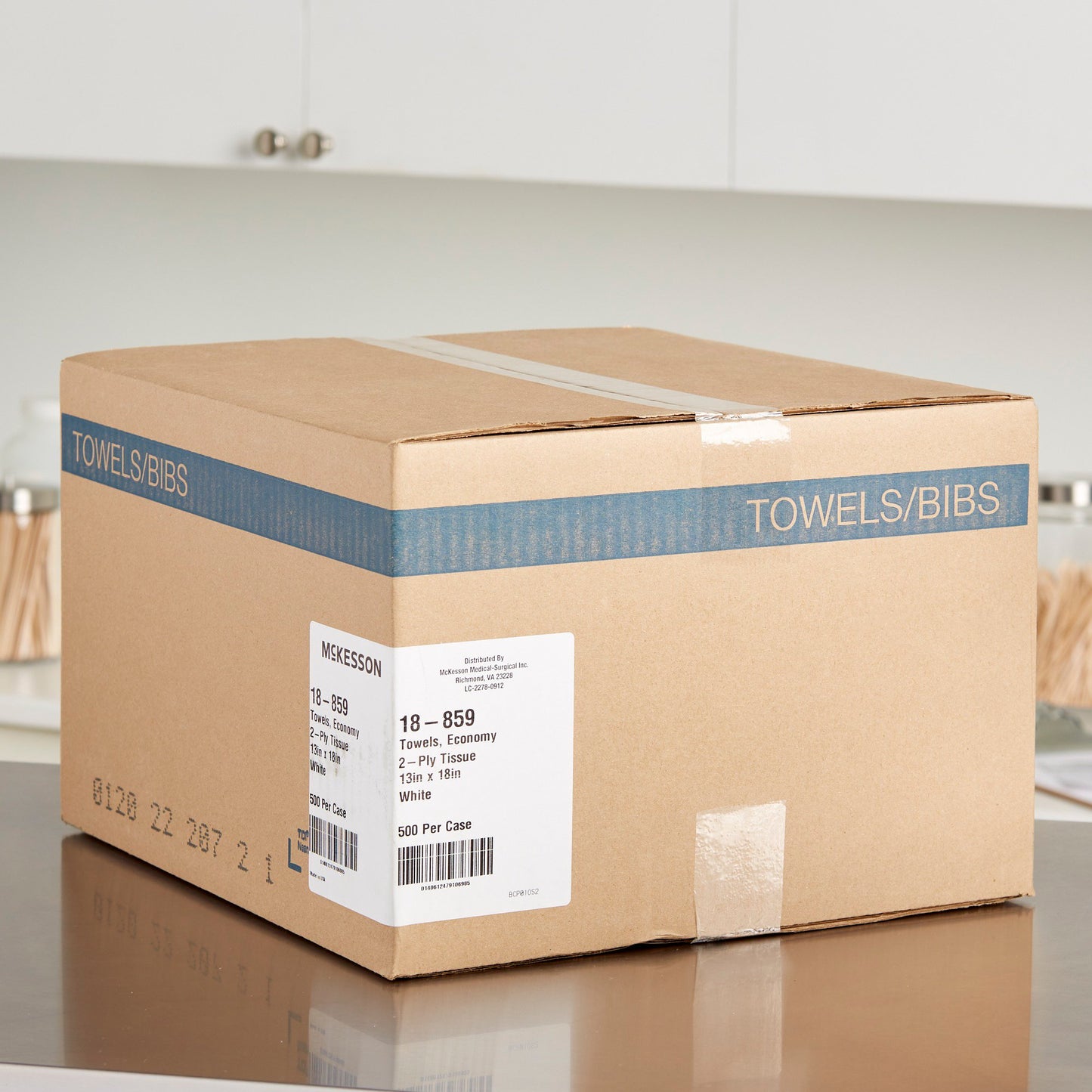 McKesson Economy Nonsterile White Procedure Towel, 13 x 18 Inch 18-859