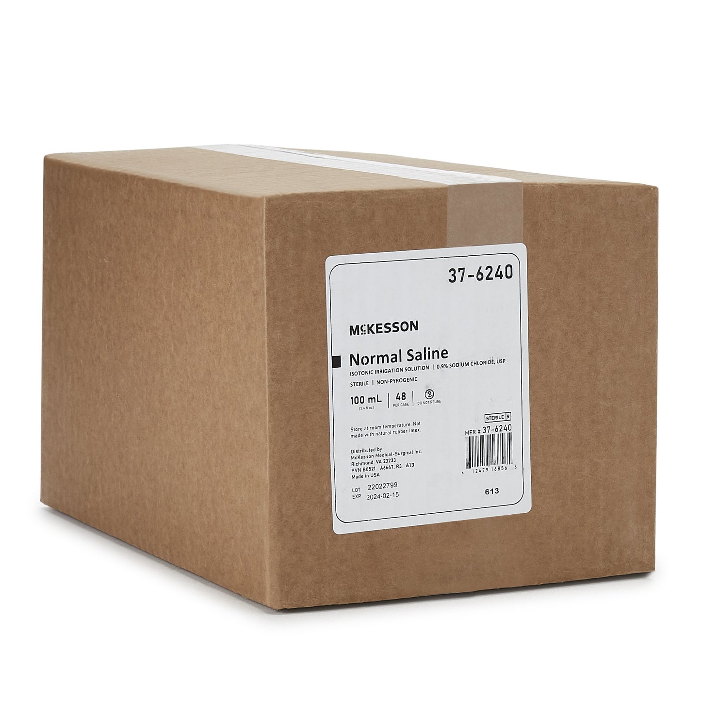 McKesson Saline Irrigation Solution, 100 mL Bottle 37-6240