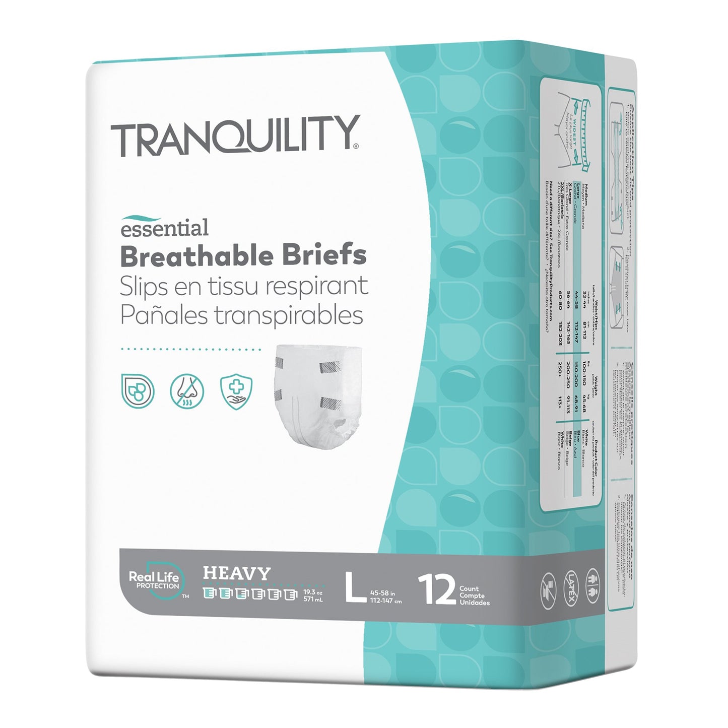 Unisex Adult Incontinence Brief Tranquility® Essential Large Disposable Heavy Absorbency - 2746