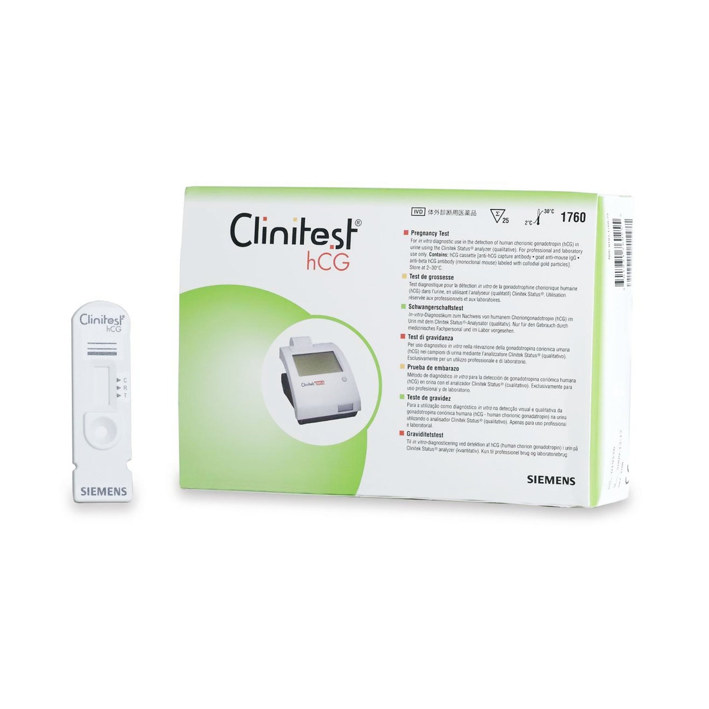 Reproductive Health Test Kit Clinitest® hCG hCG Pregnancy Test 25 Tests CLIA Waived - 10310618
