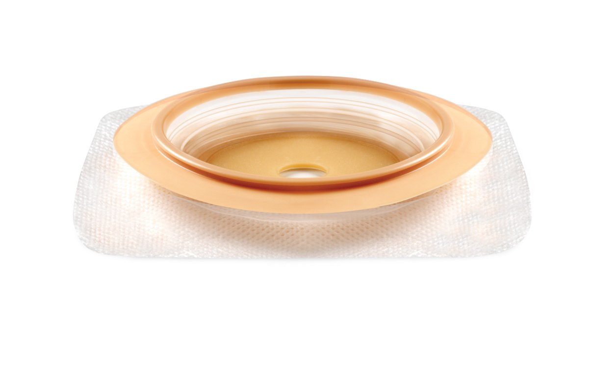 Ostomy Barrier Natura™ Trim to Fit Stomahesive® Adhesive 57 mm Flange Sur-Fit® Natura® System Acrylic Collar 1/2 to 1-1/4 Inch Opening - 421460