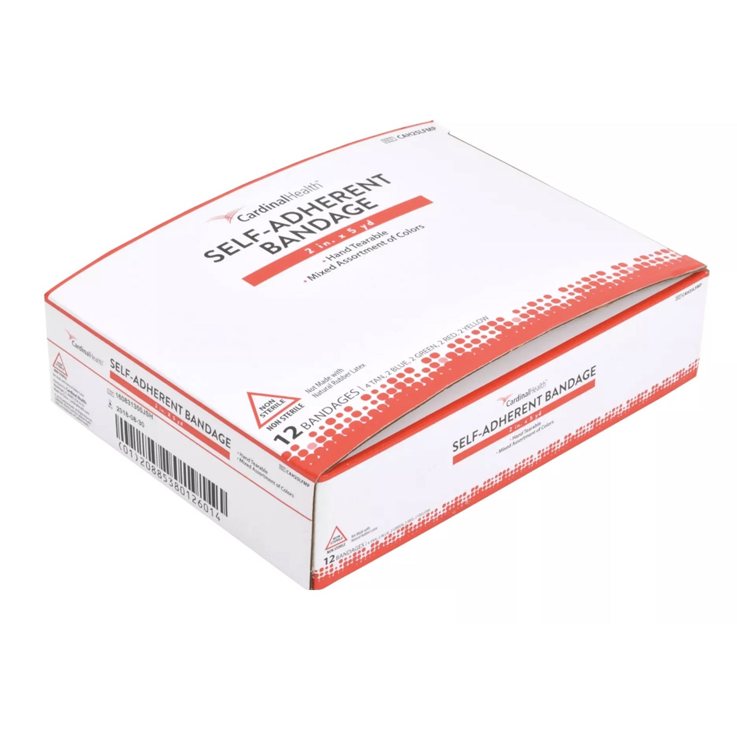 Cohesive Bandage Cardinal Health™ 2 Inch X 5 Yard Self-Adherent Closure Assorted Colors NonSterile Standard Compression CAH25LFMP