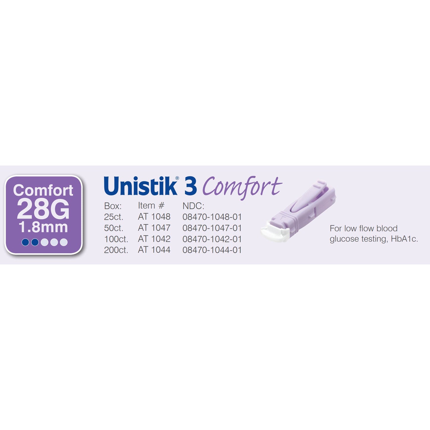 Unistik® 3 Comfort Safety Lancet AT 1044