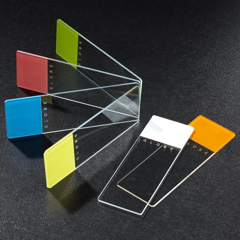 Globe 1324 Series Microscope Slide, White Frosted End, 25 x 75 x 1.1 mm 1324W