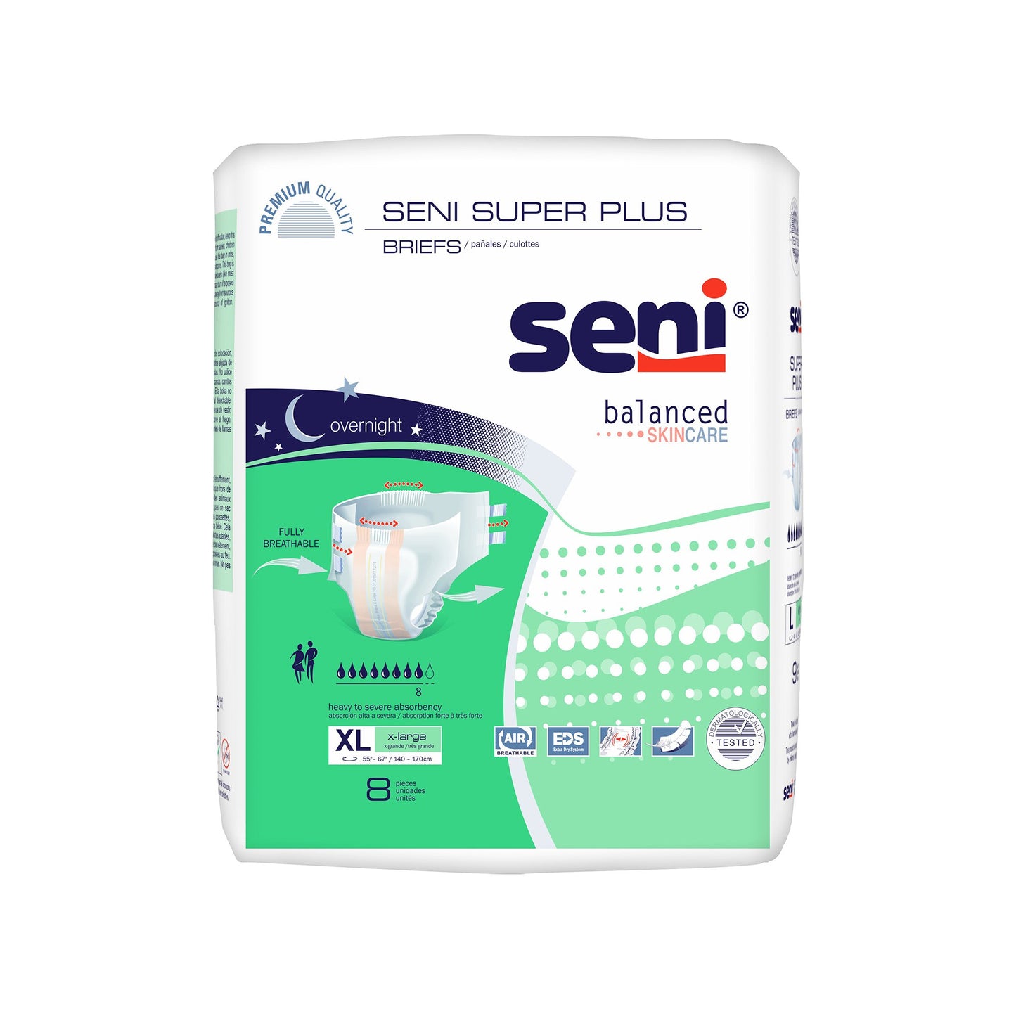 Unisex Adult Incontinence Brief Seni® Super Plus X-Large Disposable Heavy Absorbency - S-XL08-BP1