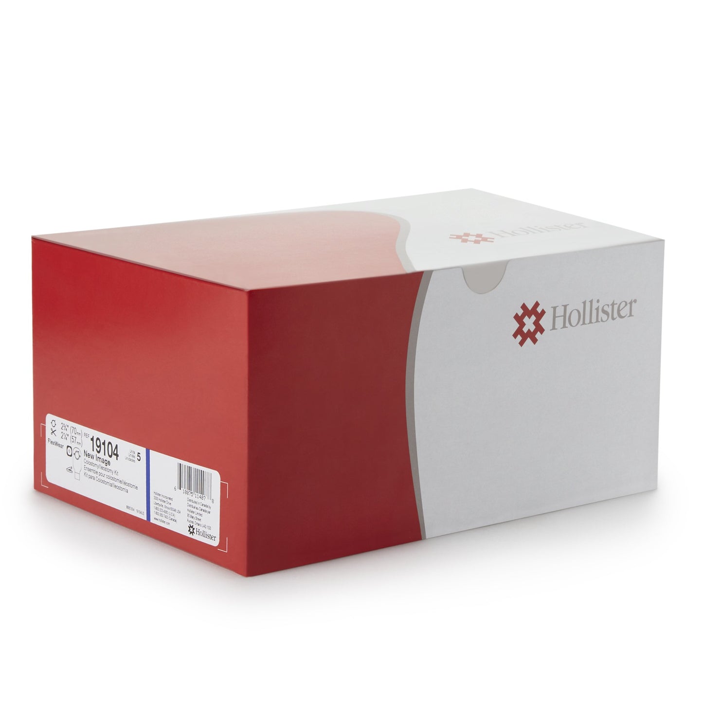 New Image™ 19104 2-Piece Clear Ileostomy/Colostomy Pouch, 70 mm Flange, Blue 19104