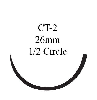 Absorbable Suture with Needle PDS™ II Polydioxanone CT-2 1/2 Circle Taper Point Needle Size 2-0 Monofilament - Z333H