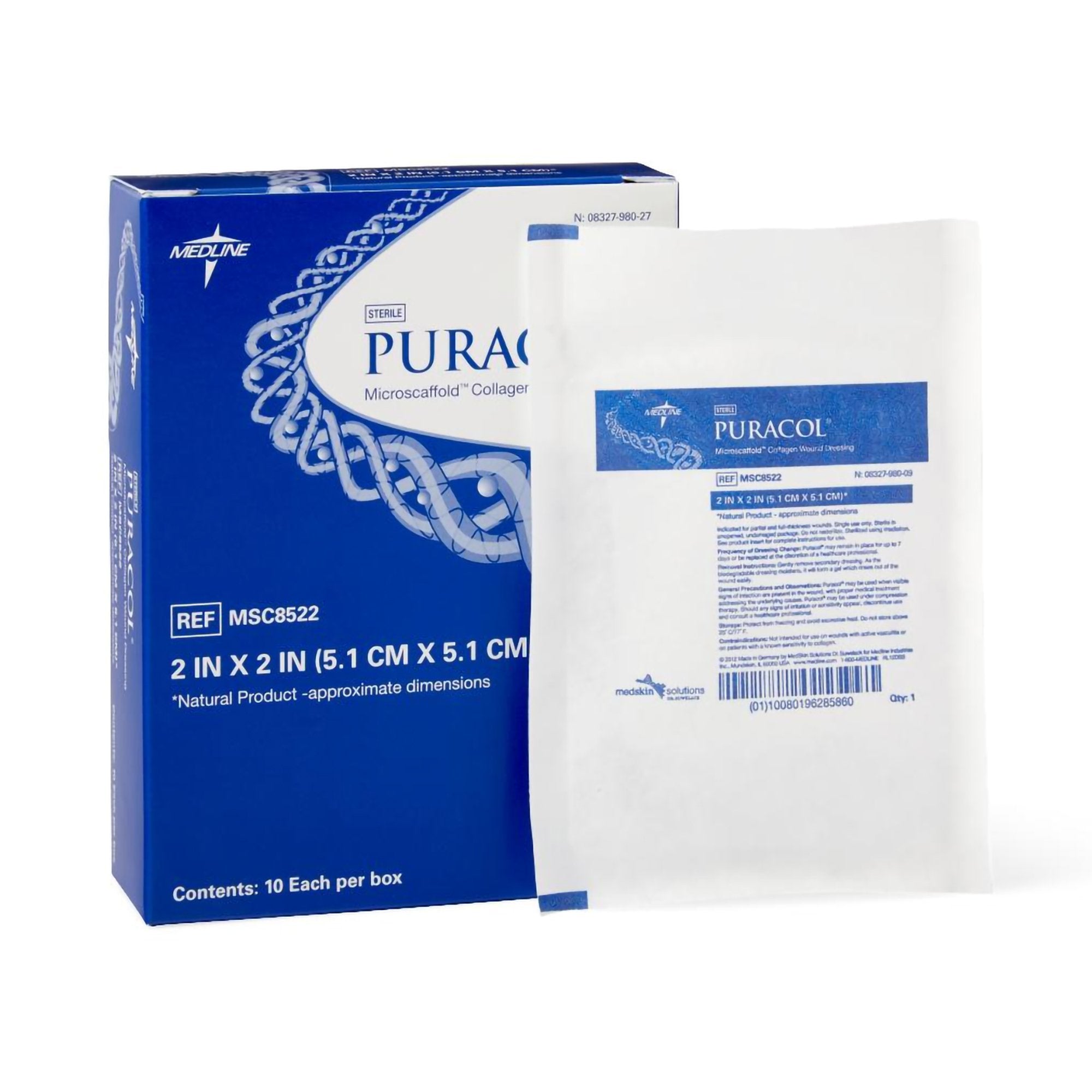 Puracol™ Collagen Wound Dressing, 2 x 2 inch MSC8522 – Medsitis