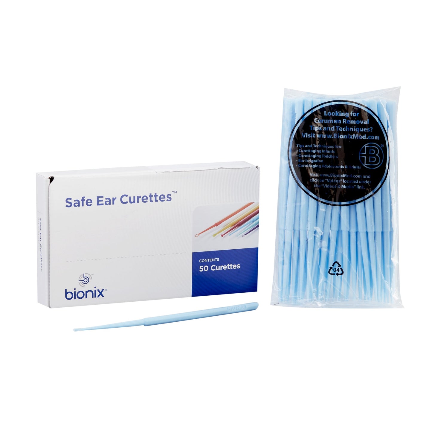 Ear Curette InfantScoop® 6 Inch Length Round Handle 2 mm Tip Straight Oval Cup Tip - 4888