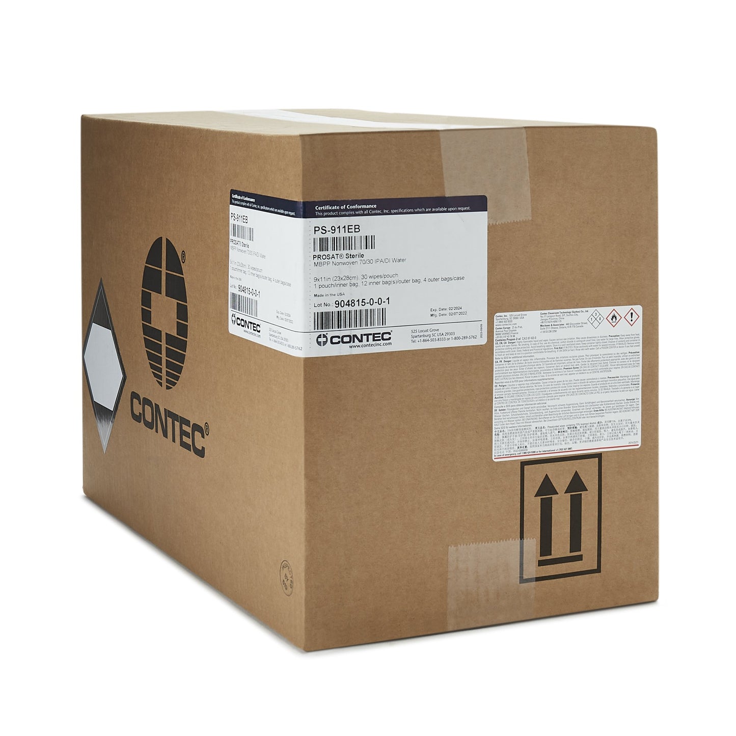 PROSAT® Sterile™ PreSaturated Cleanroom Wipe PS-911EB