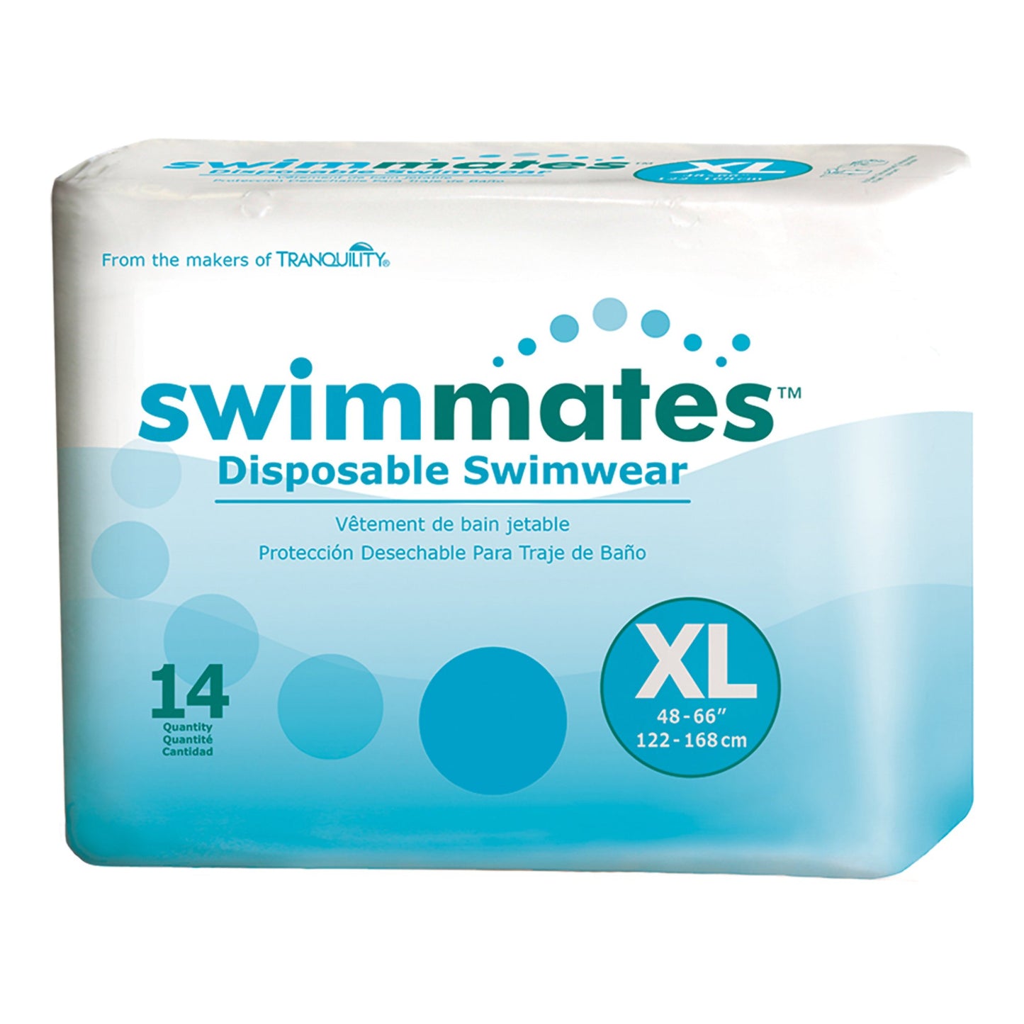 Unisex Adult Bowel Containment Swim Brief Swimmates™ Pull On with Tear Away Seams X-Large Disposable Moderate Absorbency - 2847