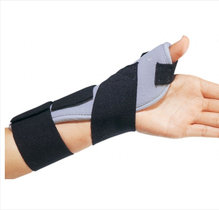 Thumb Splint ThumbSPICA™ One Size Fits Most Hook and Loop Closure Left Hand Black / Blue - 79-87101