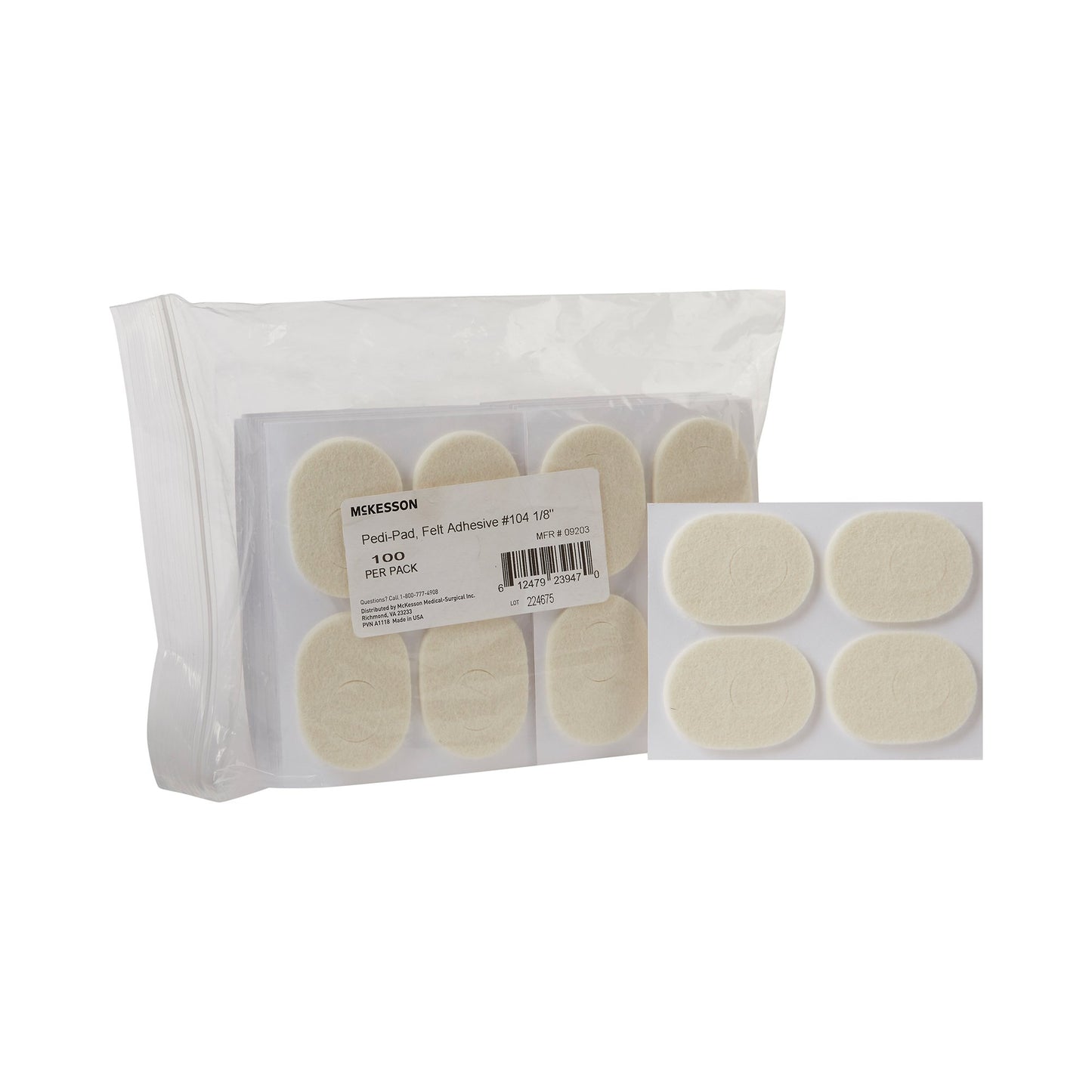 Foot Pad McKesson Pedi-Pad Size 104 Adhesive Foot - 9203