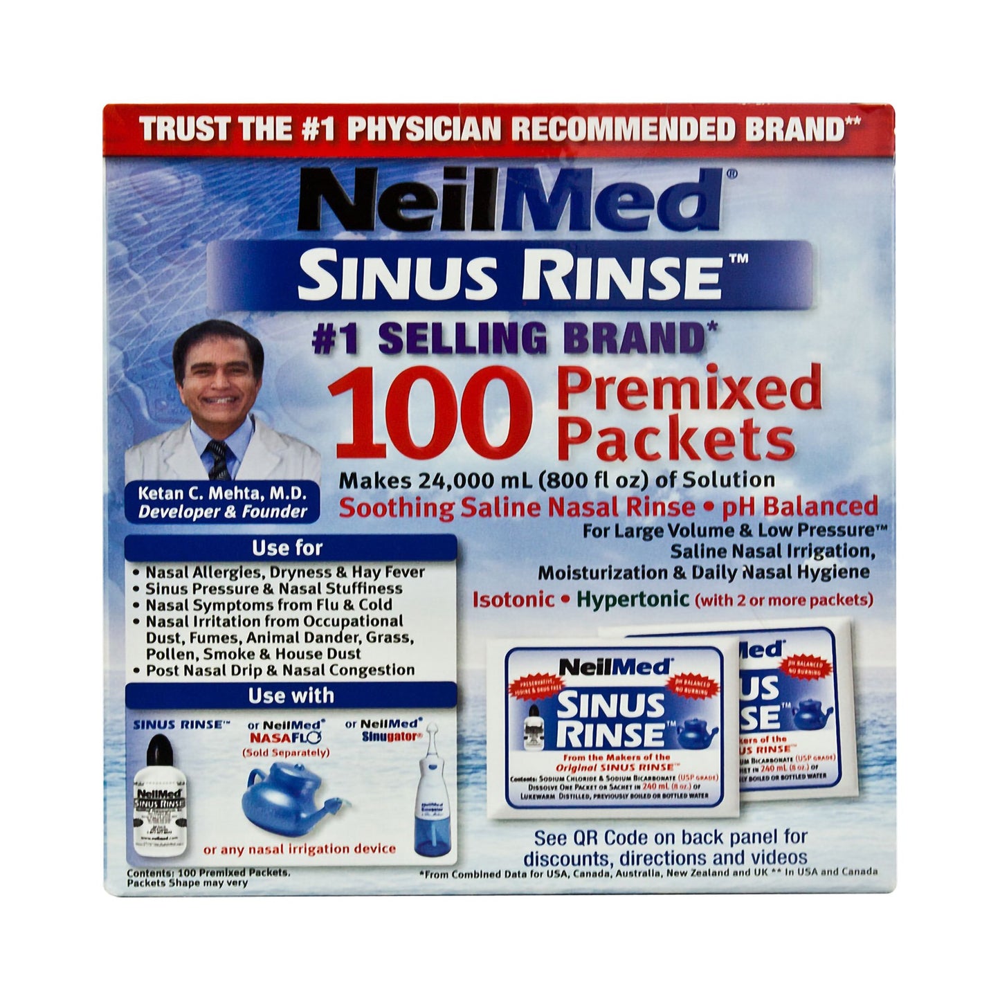 NeilMed® Sinus Rinse™ Saline Nasal Rinse Refill Kit 05928000200