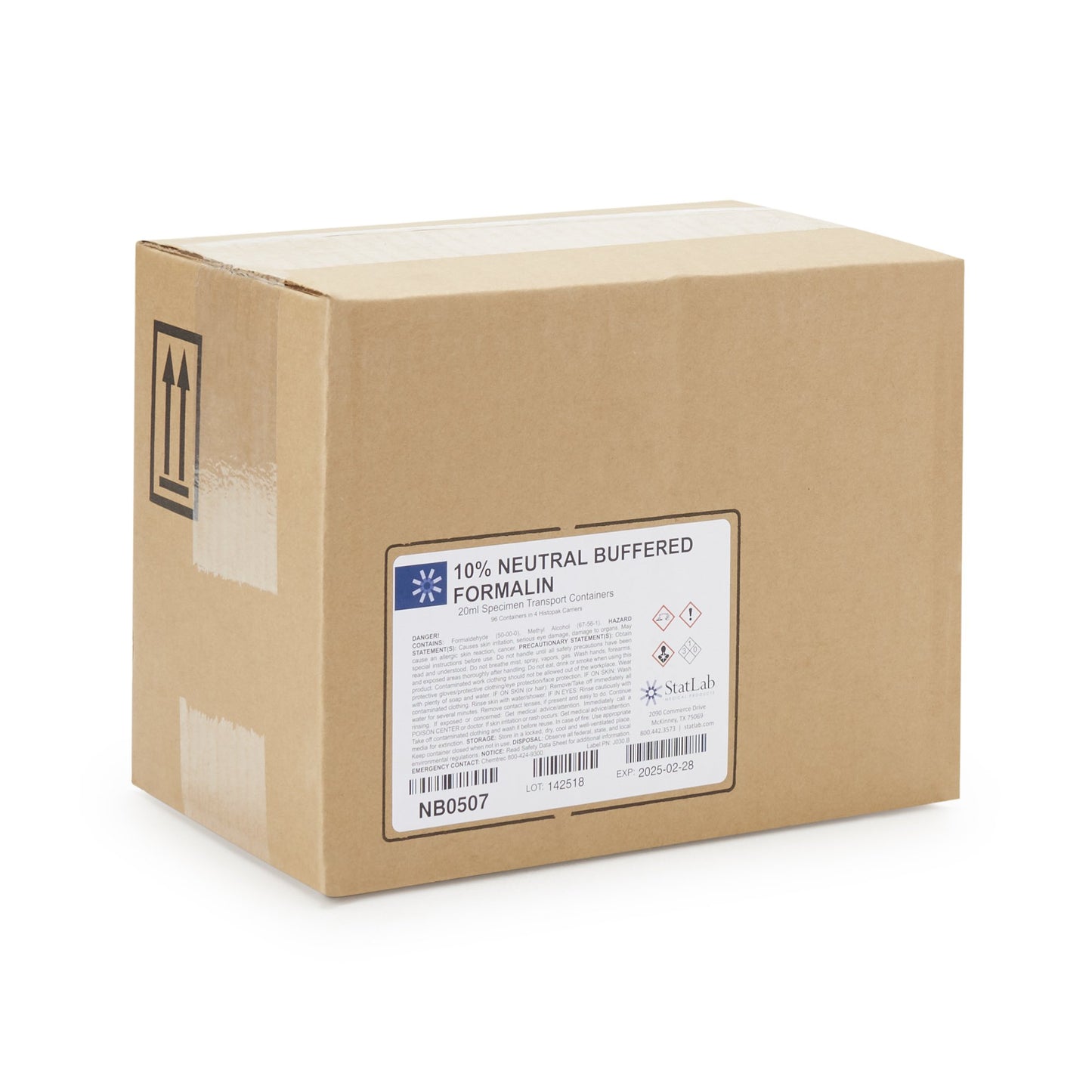 StatClick™ Prefilled Formalin Container, 10 mL Fill in 20 mL NB0507