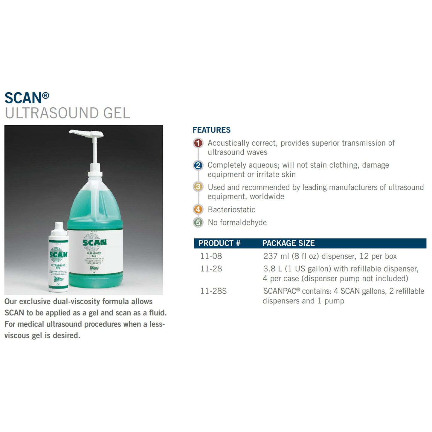 Scan® Scanpac® Ultrasound Gel 11-28S
