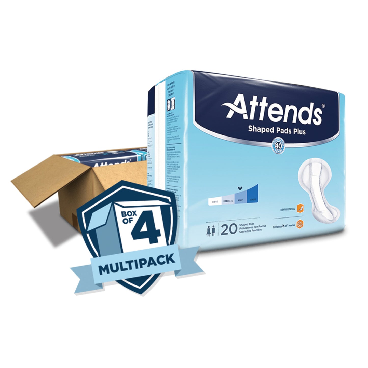Attends® Shaped Bladder Control Pads, Plus SPDPA