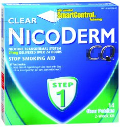 Nicoderm CQ® Stop Smoking Aid Clear Patches Step 1 21 mg 00135019402