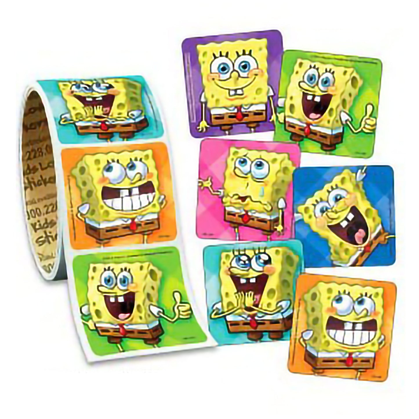 Medibadge® KLS™ Spongebob Faces Mega Roll Value Stickers™ VL124