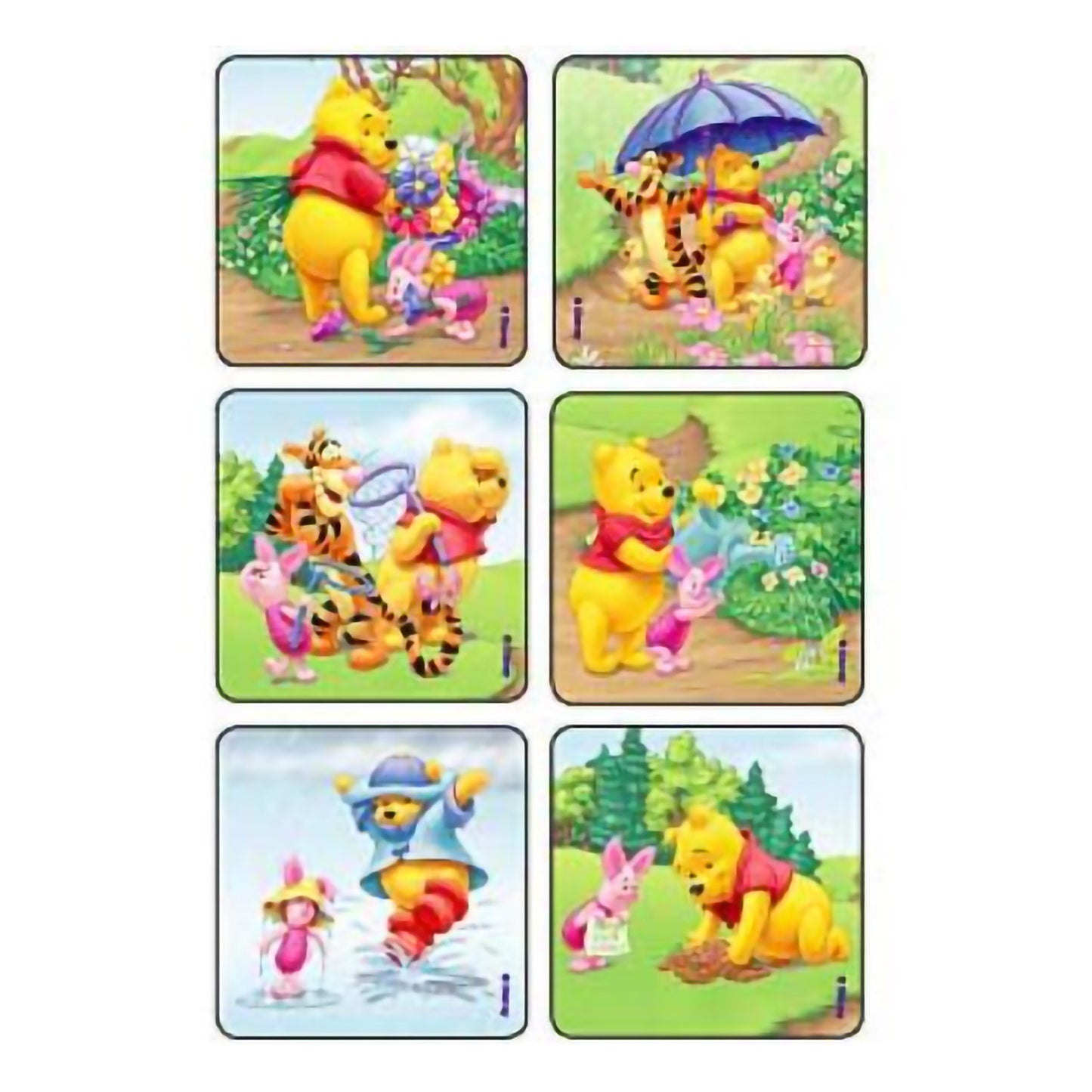 Kids Love Stickers® 90 per Pack Sunny time Pooh and Pals Sticker 2-1/2 Inch 2300P