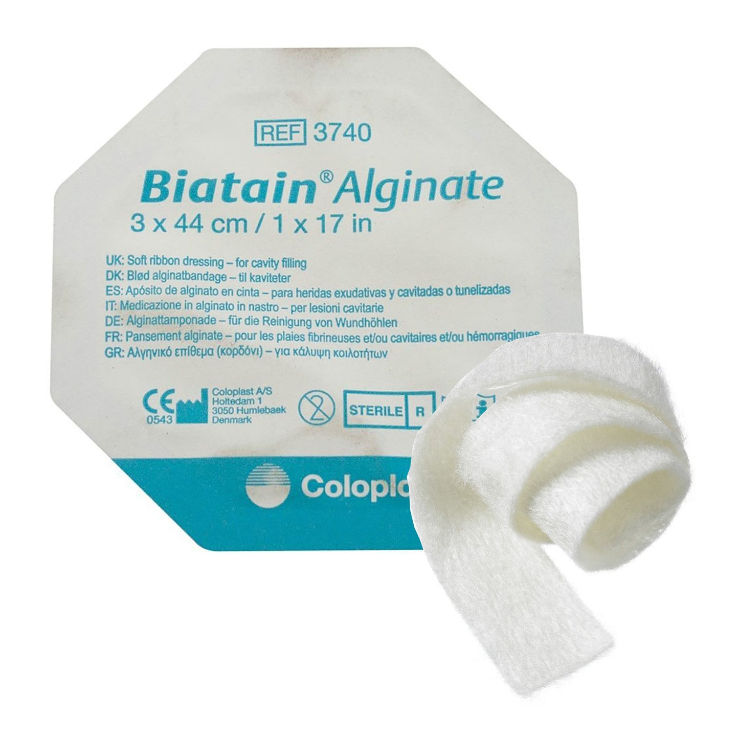 Coloplast Biatain Alginate Dressing, 1 x 17 Inch 3740, Box of 6