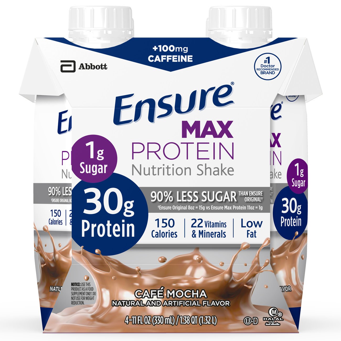 Ensure® Max Café Mocha Protein Nutrition Shake, 11-ounce carton 66893