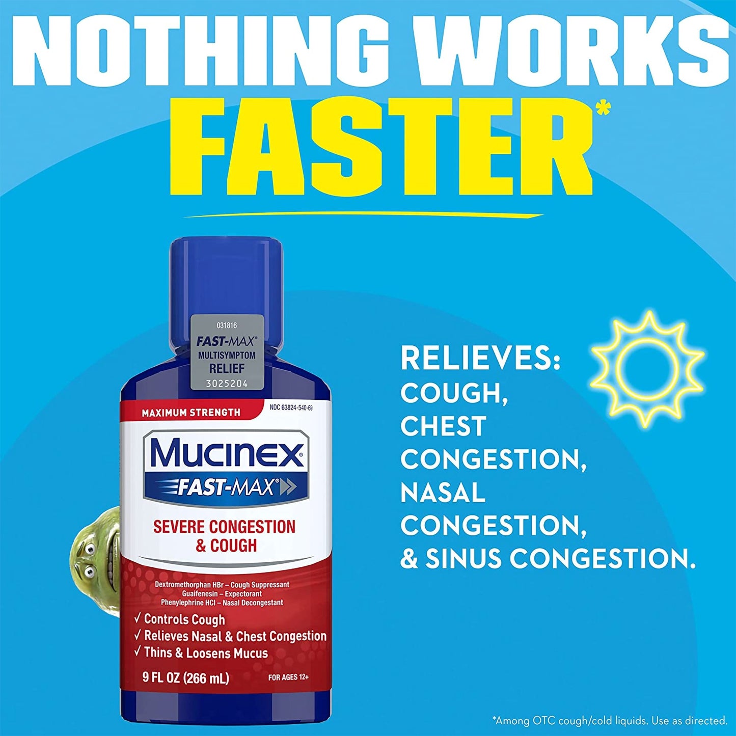 Mucinex® Fast-Max™ Severe Congestion & Cough Liquid Maximum Strength 63824001466