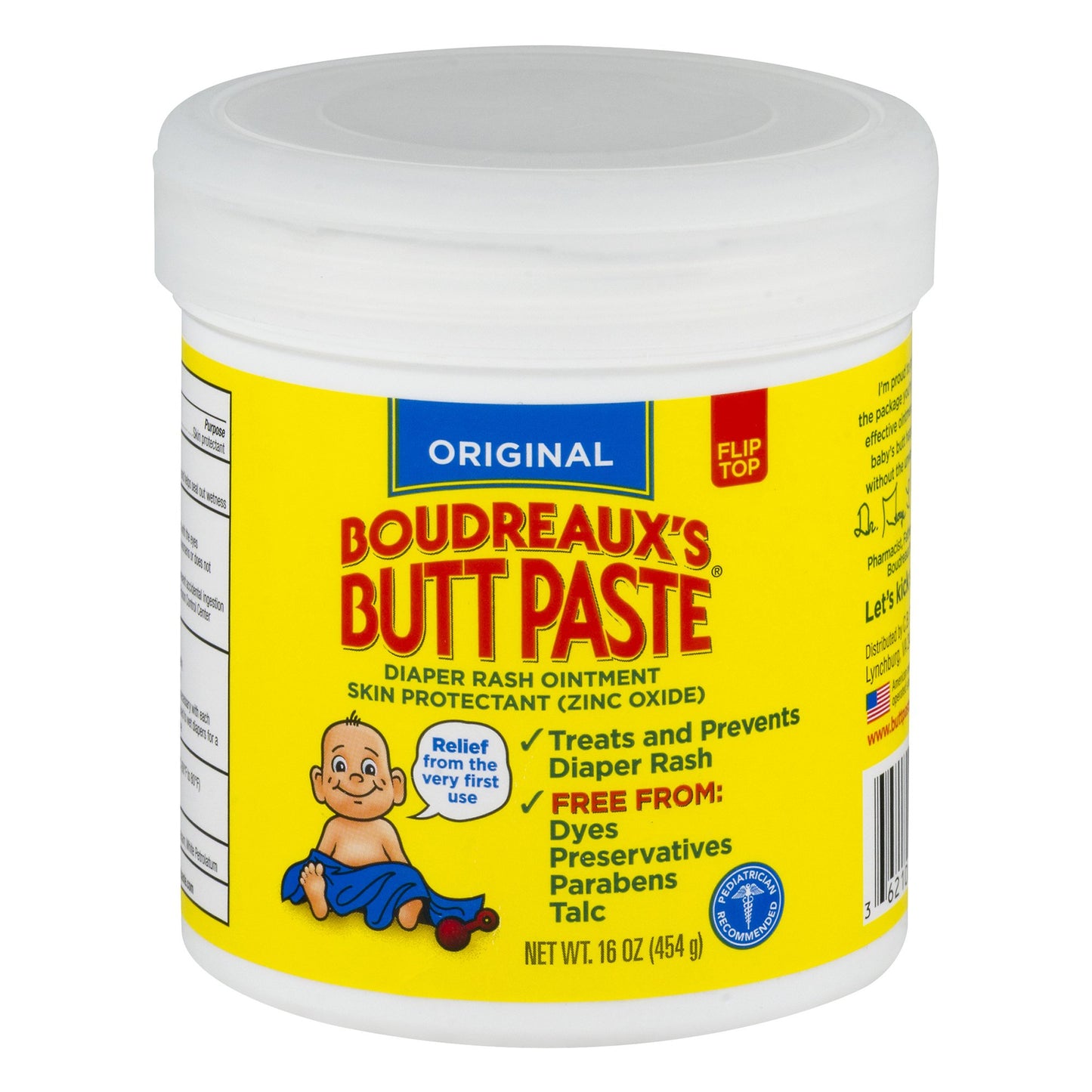 Diaper Rash Treatment Boudreaux's Butt Paste® 16 oz. Jar Scented Ointment - 62103033306