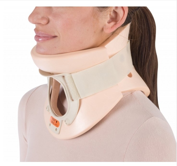 Rigid Cervical Collar ProCare® California Preformed Adult Large Two-Piece / Trachea Opening 3-1/4 Inch Height 16 to 19 Inch Neck Circumference - 79-83