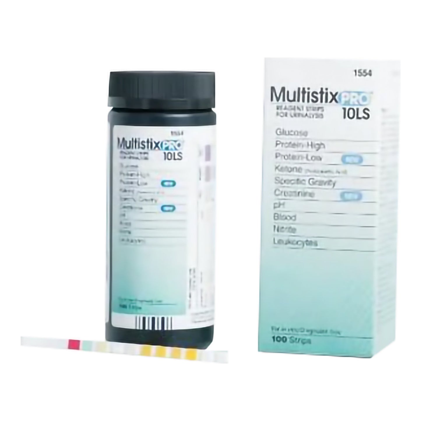 Urinalysis Reagent Multistix® Blood, Creatinine, Glucose, Ketone, Leukocytes, Nitrite, pH, Protein, Specific Gravity For Clinitek 50 Urine Chemistry Analyzer 10332782