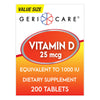 Vitamin Supplement Geri-Care® Vitamin D3 1,000 IU Strength Tablet 200 per Bottle - 876-20-GCP