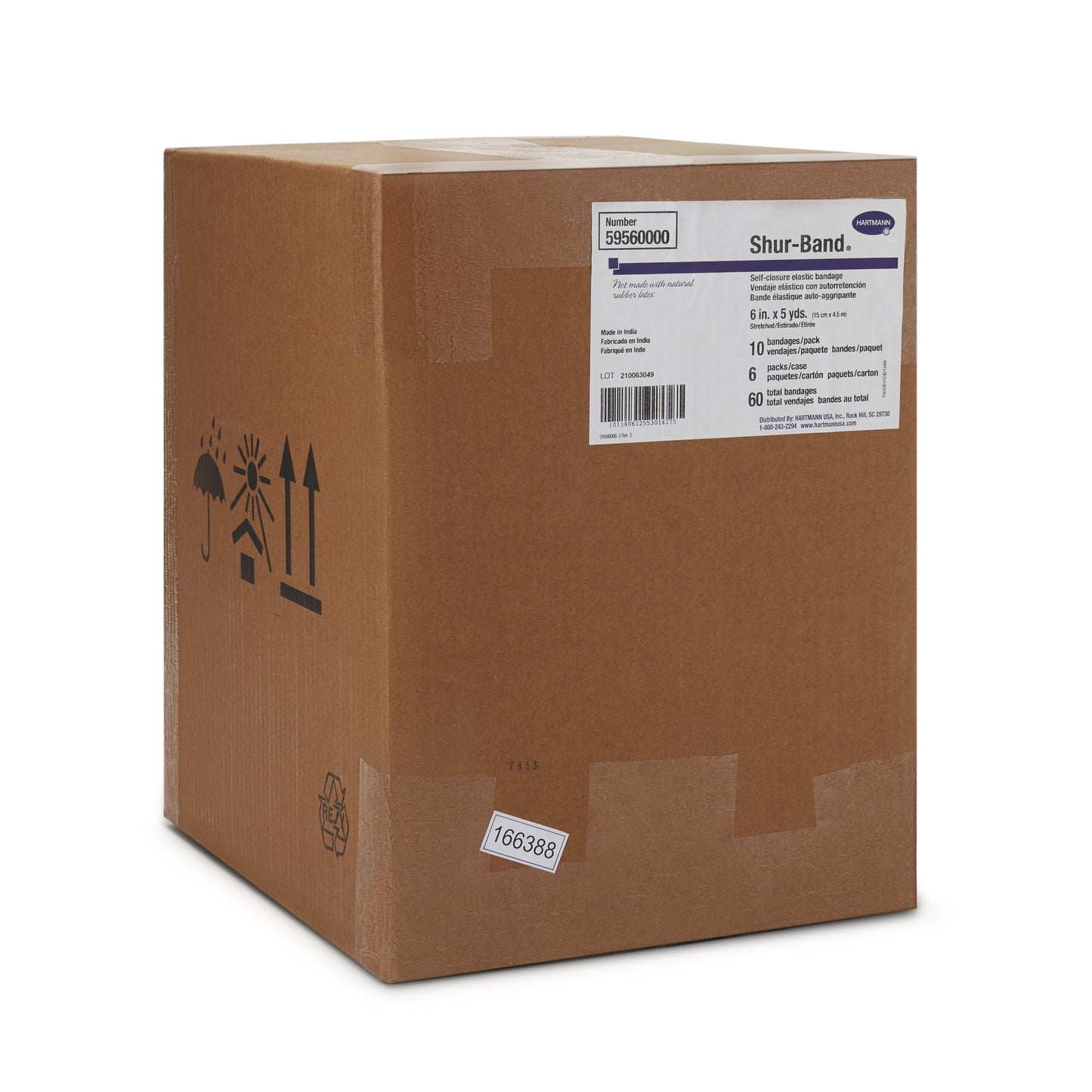 Shur-Band® LF Single Hook and Loop Closure Elastic Bandage, 6 Inch x 5 Yard 59560000