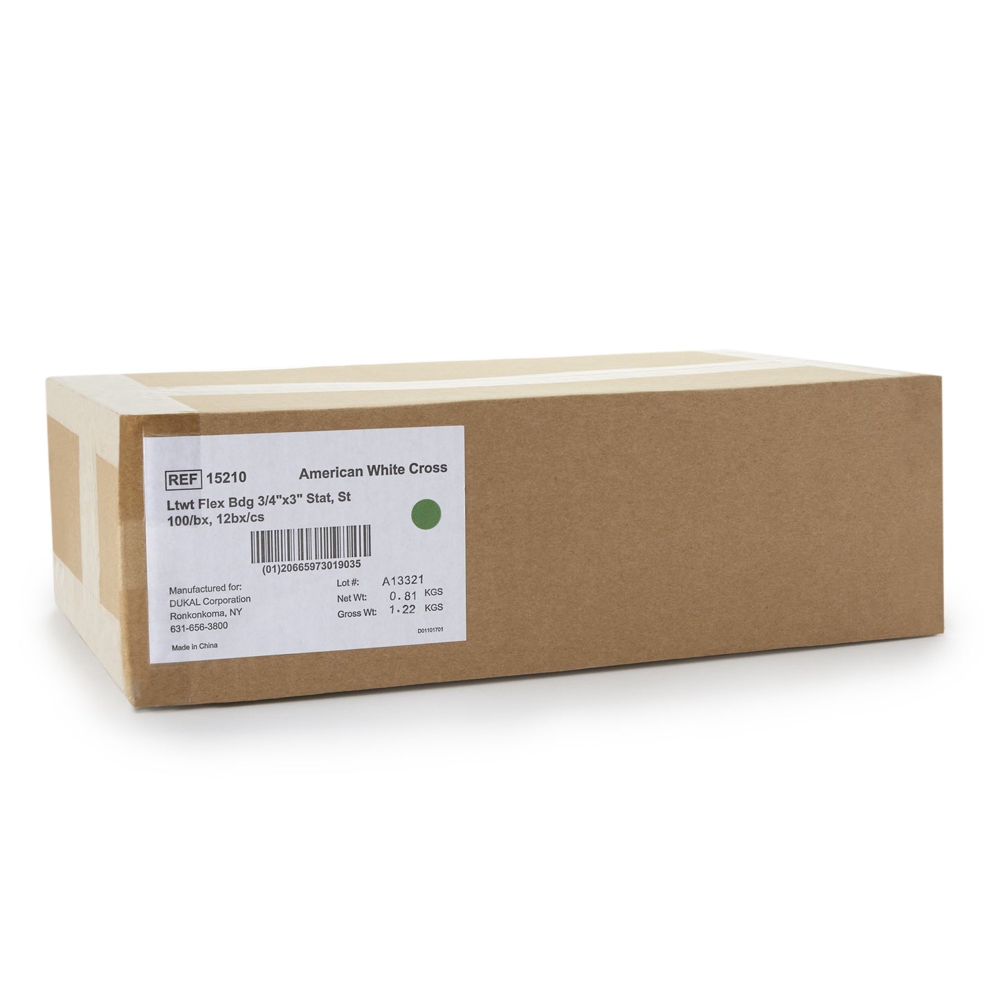 American® White Cross Stat Strip® Adhesive Strip, 3/4 x 3 Inch 15210