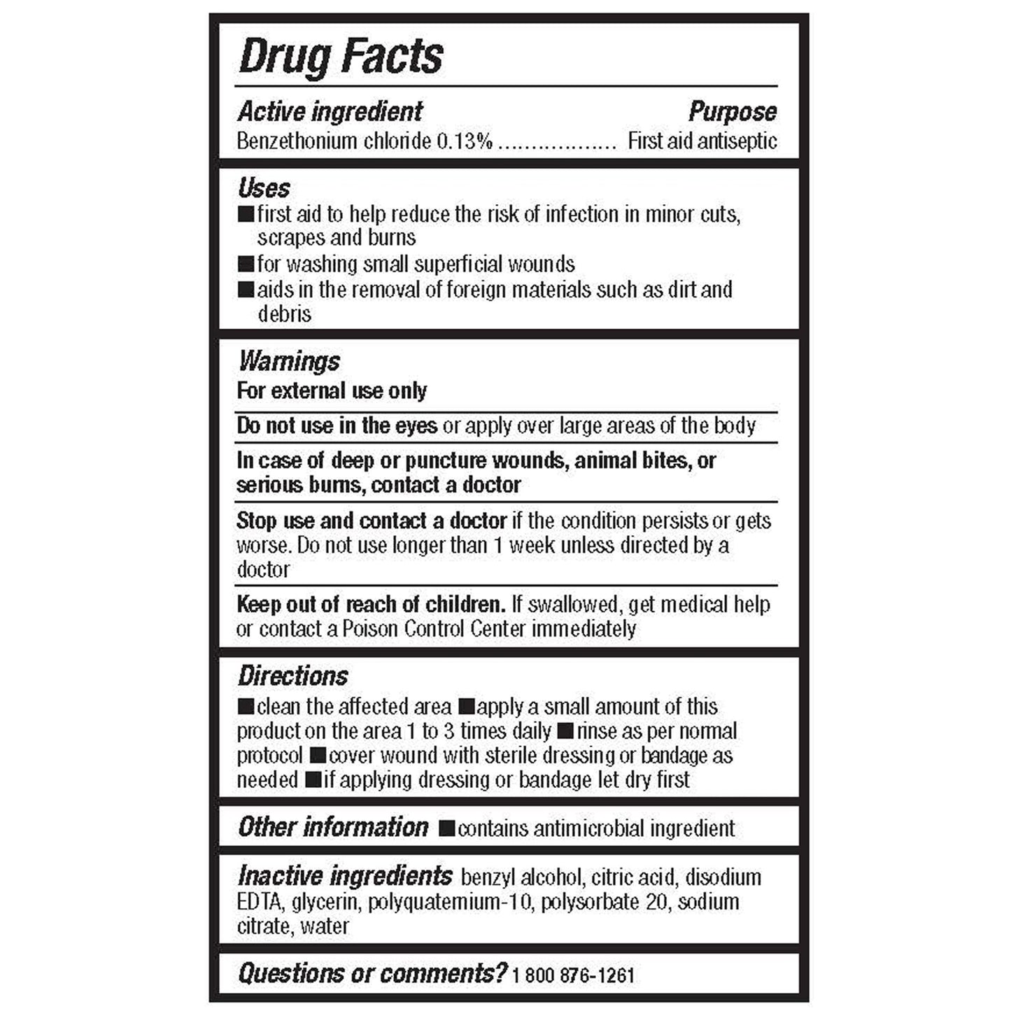 Dermal Wound Cleanser, nontoxic, nonirritating, Antiseptic Spray, 8-oz Bottle 59449200